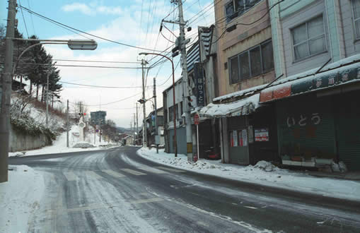 尾樽部の家並み