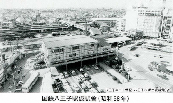 昭和58(1983)年、国鉄八王子駅仮駅舎 hachioji-eki_13_s