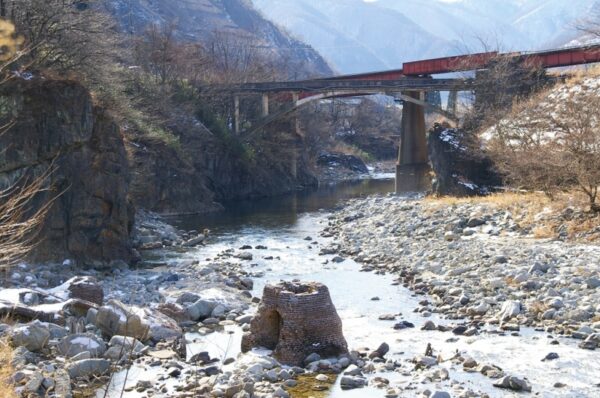 間藤水力発電所跡