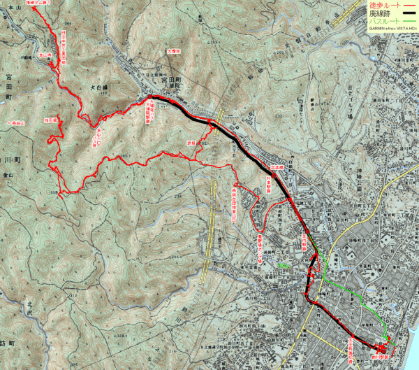 2009年1月14日 日立鉱山電車廃線跡めぐりと周辺散策