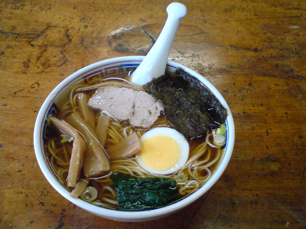 足尾町　若竹食堂（わかたけ食堂）　醤油ラーメン500円