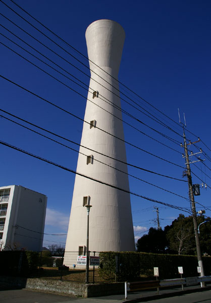 富士見町団地　給水塔 ＆ 富士見第三浄水所　富士見五号水源　立川市