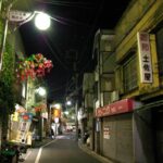 夜のけやき橋商店街　西新宿5丁目（再開発／解体）