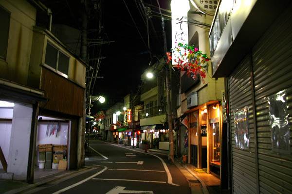 夜のけやき橋商店街 西新宿5丁目(再開発/解体)