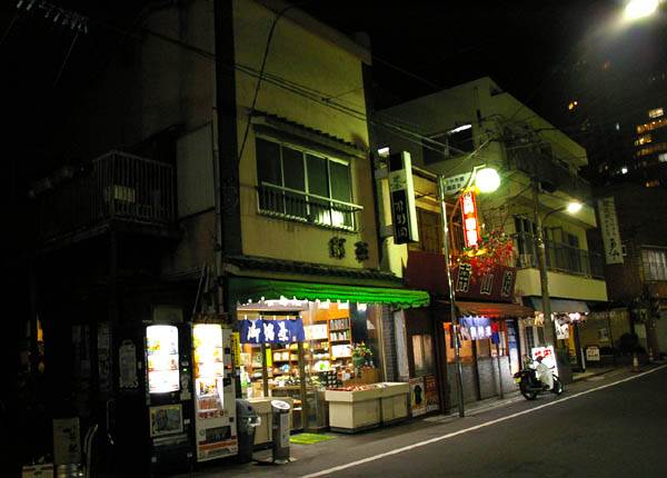 夜のけやき橋商店街 西新宿5丁目(再開発/解体)