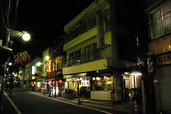 夜のけやき橋商店街 西新宿5丁目(再開発/解体)