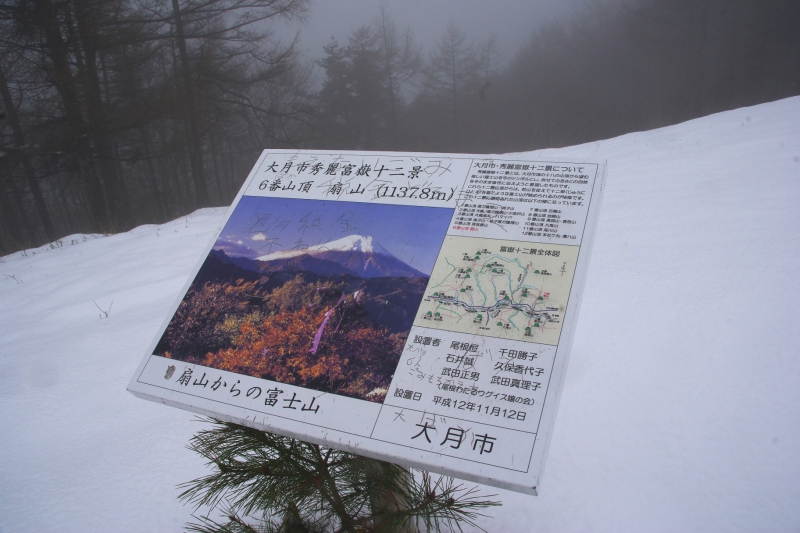 扇山(おうぎやま) 登山 標高1137.8m 初春