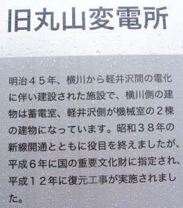 丸山変電所　解説板