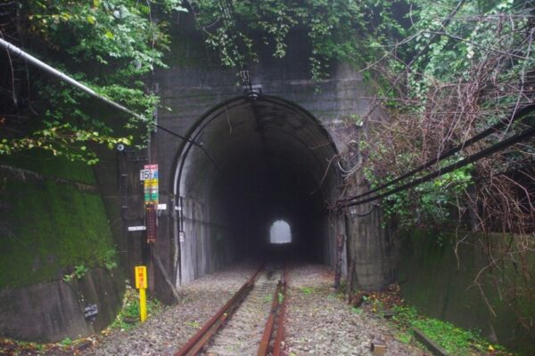 碓氷第15ずい道（下り線）軽井沢側坑口。15Tのプレートあり。