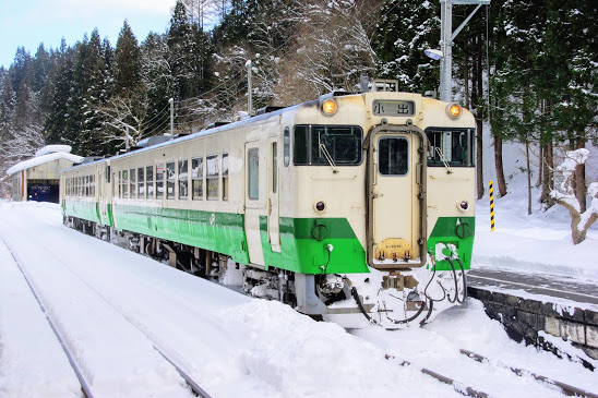 会津宮下駅 只見線 木造駅舎