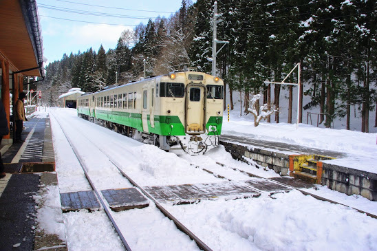 会津宮下駅 只見線 木造駅舎