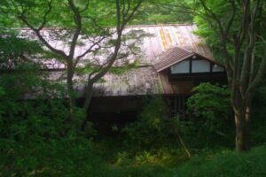高尾山　山頂直下の建物　普通の民家みたい　なんだろ…