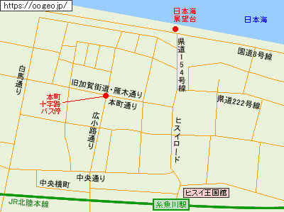 糸魚川駅 周辺 地図 map