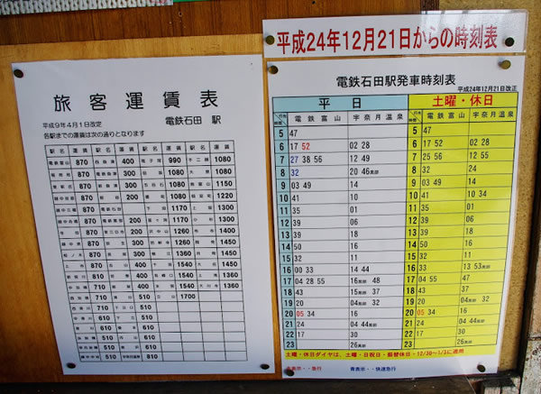 電鉄石田駅 富山地方鉄道(富山地鉄) 本線 木造駅舎 無人駅