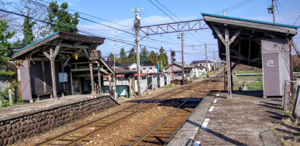 西魚津駅 富山地方鉄道(富山地鉄) 本線 木造駅舎 駅スタンプ押印 無人駅