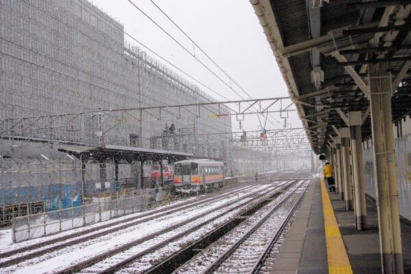 糸魚川駅 開業100周年 新幹線新駅工事中 駅スタンプ押印