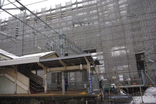 糸魚川駅 開業100周年 新幹線新駅工事中 駅スタンプ押印