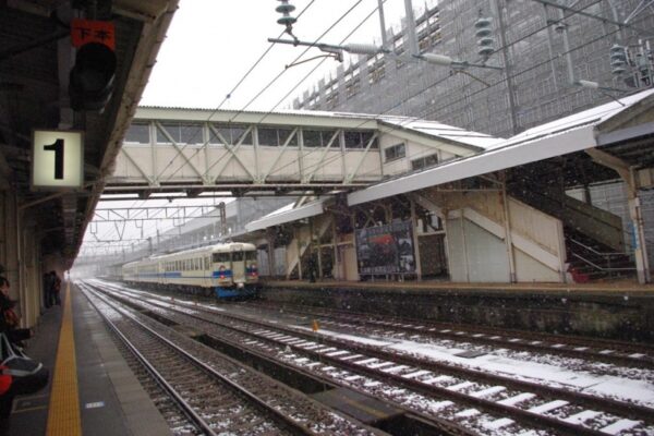 糸魚川駅 開業100周年 新幹線新駅工事中 駅スタンプ押印