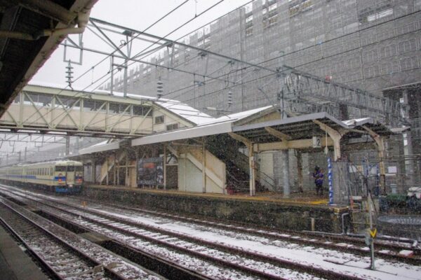 糸魚川駅 開業100周年 新幹線新駅工事中 駅スタンプ押印