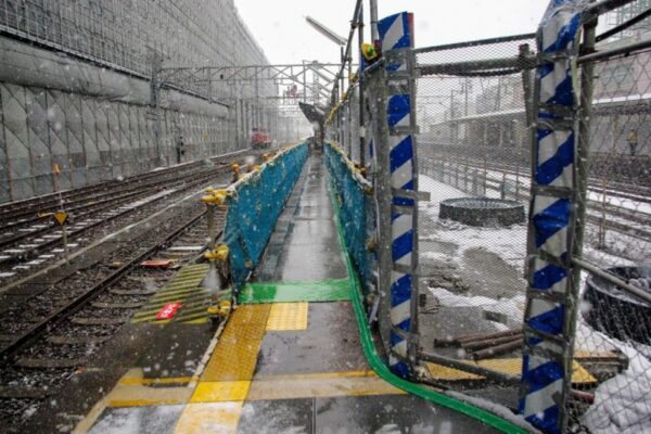 糸魚川駅 開業100周年 新幹線新駅工事中 駅スタンプ押印