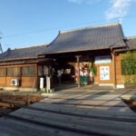 穂高駅　大糸線　木造駅舎　駅スタンプ押印