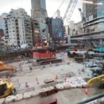 渋谷駅の工事状況（山手線　外回りから撮影）
