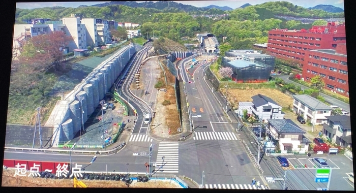 八王子南バイパス延伸工事 医療センター入口交差点 橋脚工事