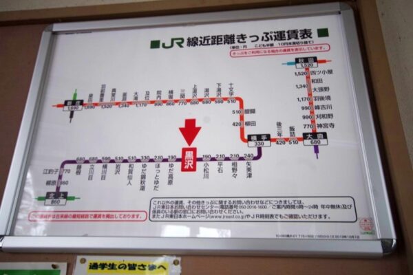 黒沢駅　北上線　無人駅　木造駅舎