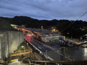 八王子南バイパスの館高架橋あたり　夜間工事はしていなかった