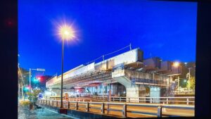 夜間工事の様子（紹介映像より）