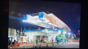 夜間工事の様子（紹介映像より）